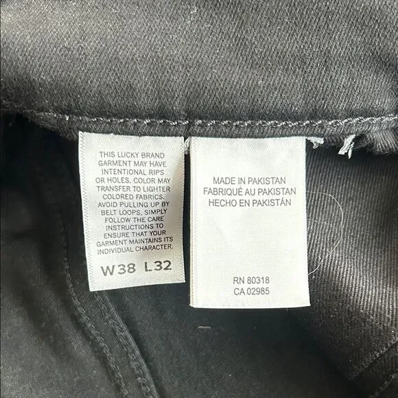 Lucky Brand 410 Athletic Straight Black Jeans 38/32. EOC - Picture 10 of 10